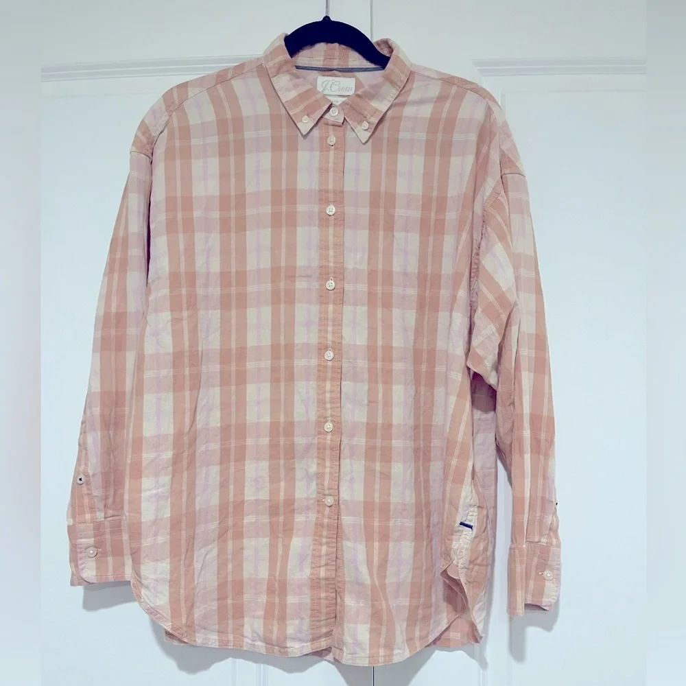 J.Crew NWOT relaxed fit button-down featherweight flannel sz 16 💯% Cotton